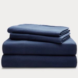 NEW Ralph Lauren Navy Blue Flannel King Sheet Set 100% cotton 2023-10a10